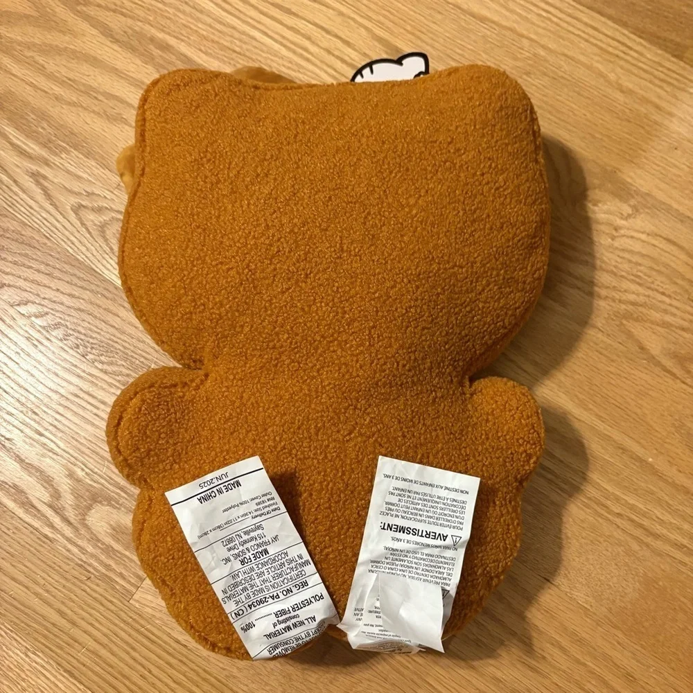 Hello Kitty Gingerbread Holiday Pillow NEW Christmas Brown White Tan
